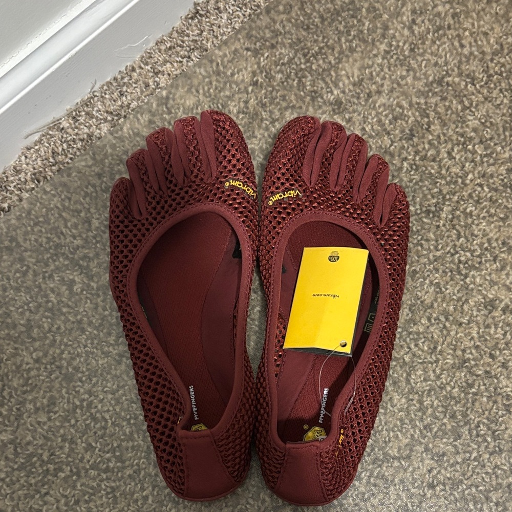 Vibram FiveFingers Burgundy Mesh Footwear